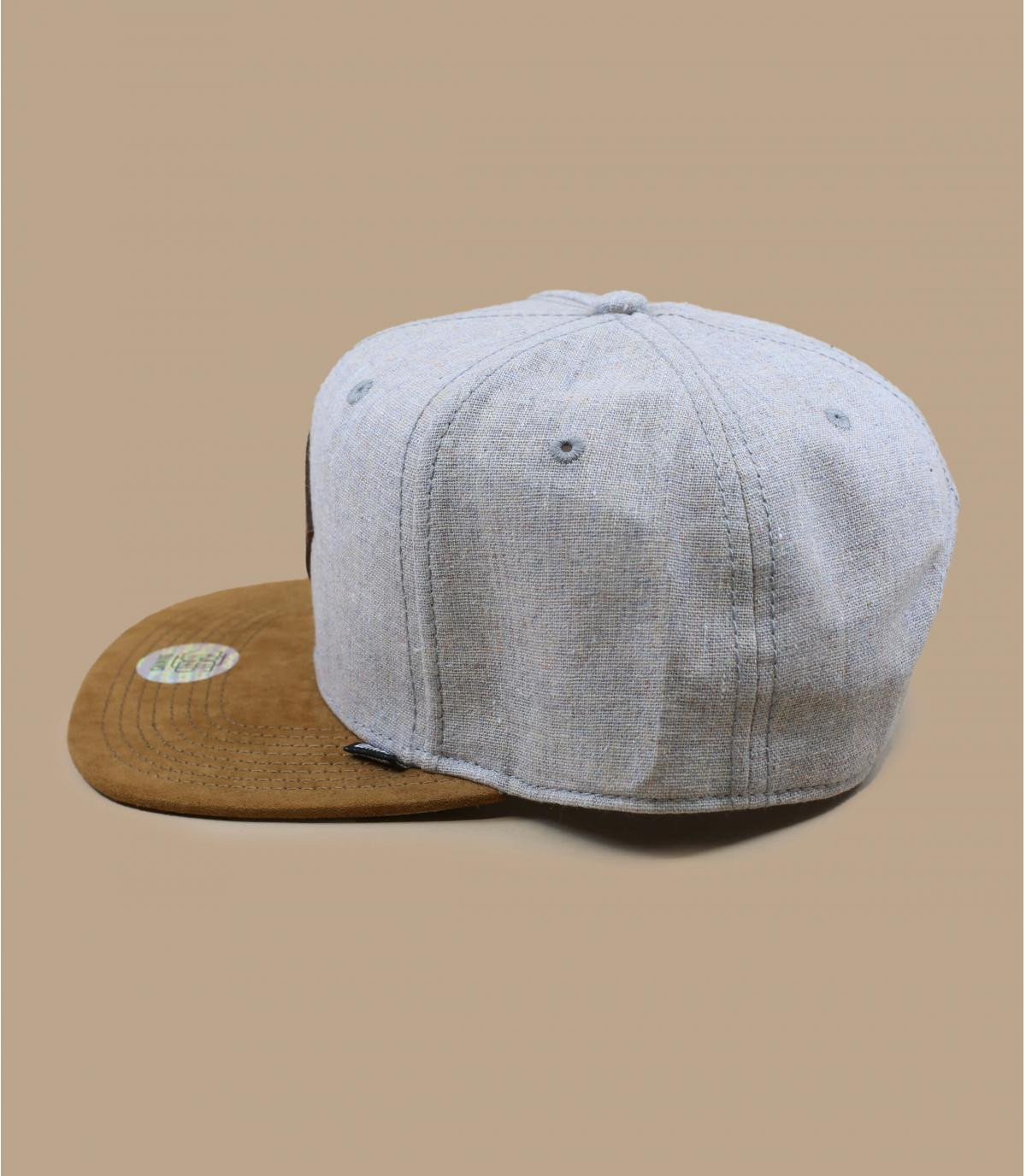 Grijze suède snapback van Djinn Grijze suède snapback van Djinn